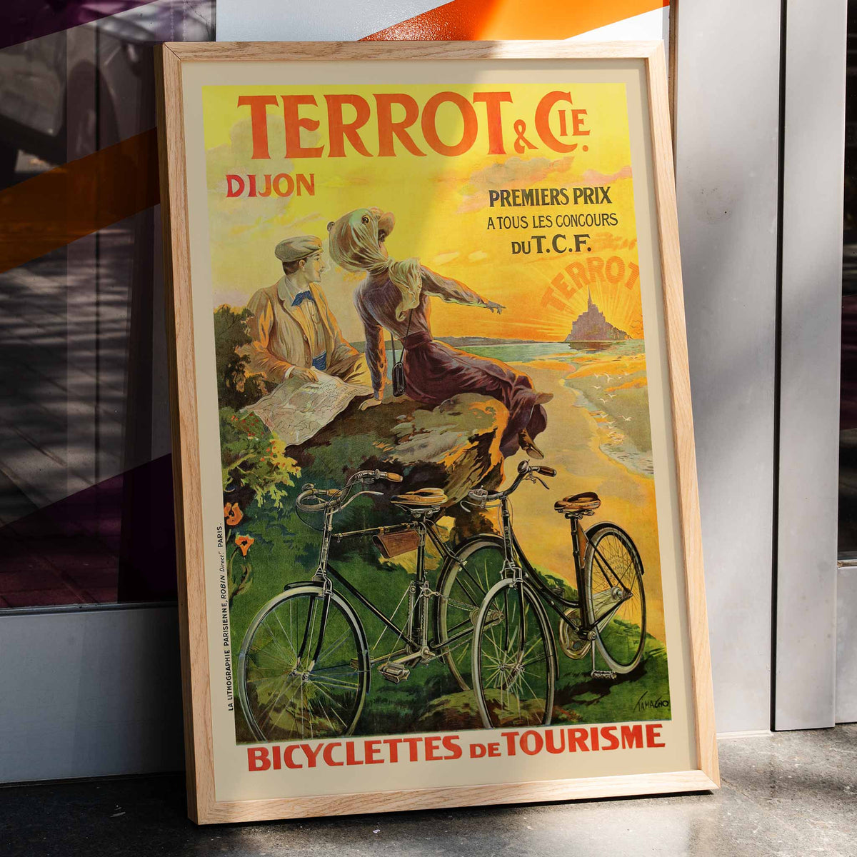 Cycles Terrot Dijon 2 Poster by Moryarty - Oil Painting canvas print