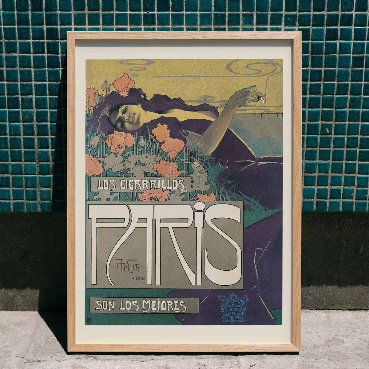 Cigarrillos Paris Poster by Moryarty - Oil Painting canvas print
