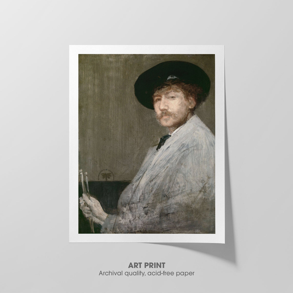 Self-Portrait  Whistler  Art Print by Without A Frame - Oil Painting canvas print