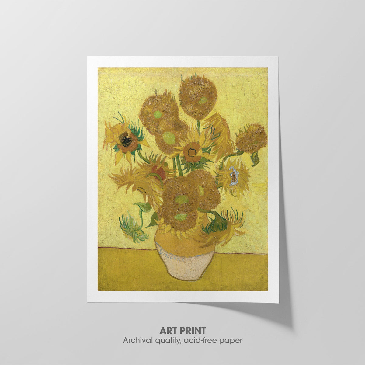 Sunflowers  Van Gogh  Art Print by Without A Frame - Oil Painting canvas print