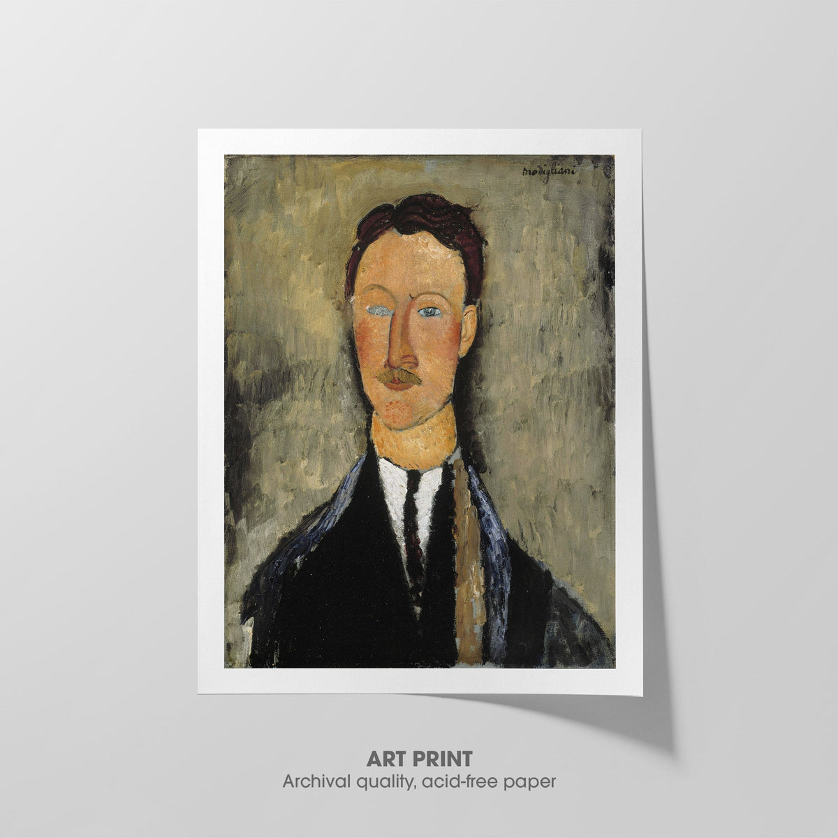 Lopold Survage  Modigliani  Art Print by Without A Frame - Oil Painting canvas print