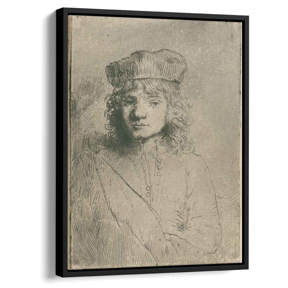 The artists son Titus 1656 by Rembrandt by Rembrandt - Baroque canvas print
