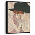 The Black Feather Hat 1910 by Gustav Klimt by Gustav Klimt - Symbolist canvas print