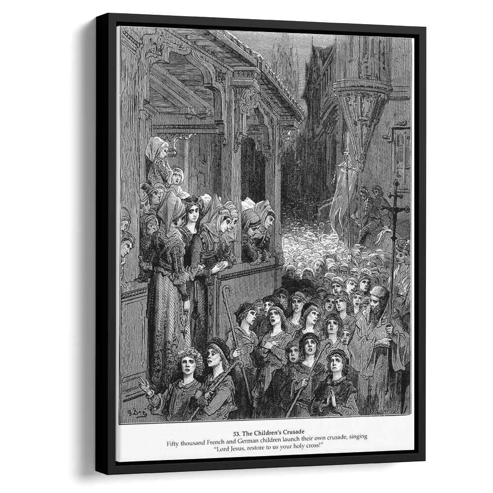 The Children's Crusade in 1212 1877 by Gustave Dore by Gustave Dore - Oil Painting canvas print