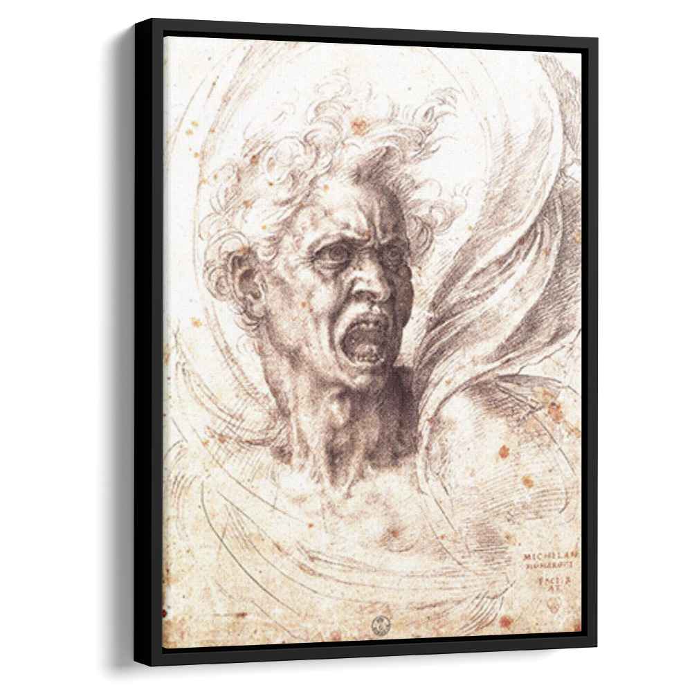 The Damned Soul 1525 by Michelangelo by Michelangelo - Oil Painting canvas print