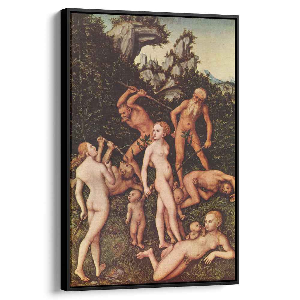 The Silver Age 1516 by Lucas Cranach the Elder by Lucas Cranach the Elder - Renaissance canvas print