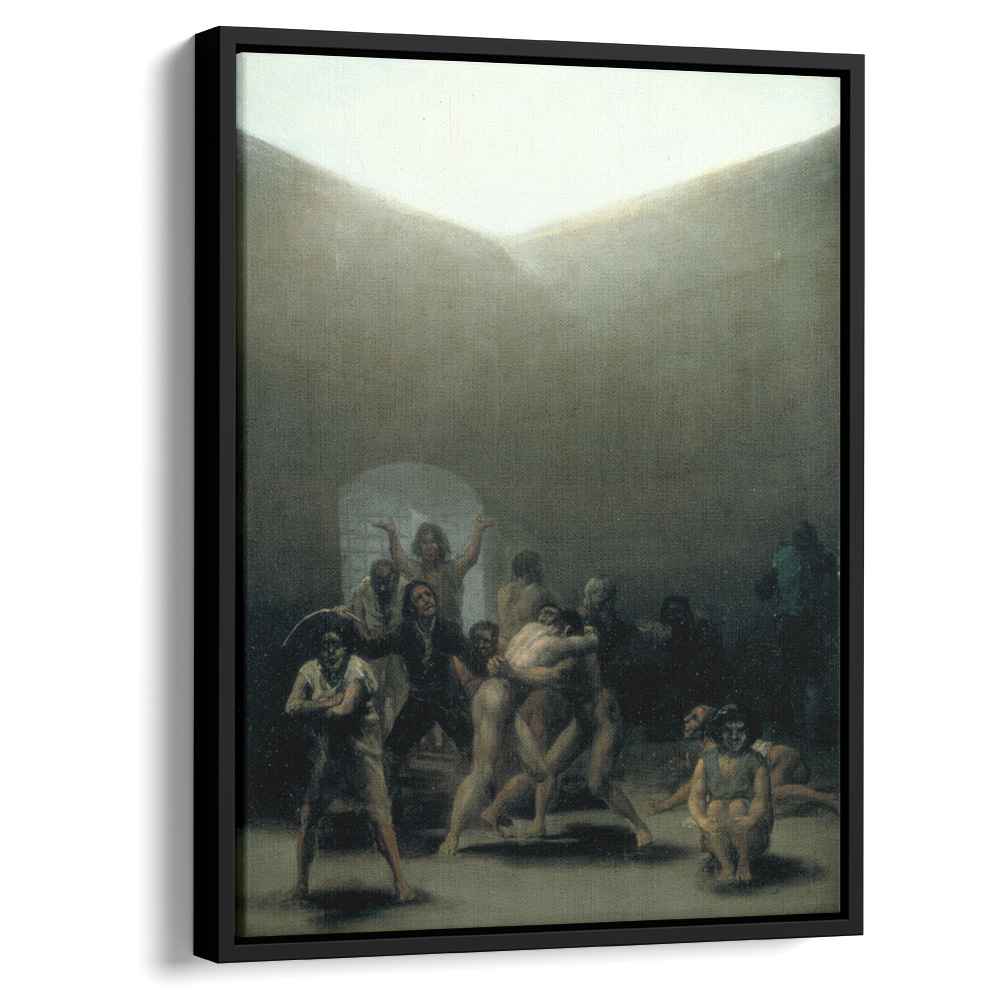 The Yard of a Madhouse 1794 by Francisco Goya by Francisco Goya - Romantic canvas print