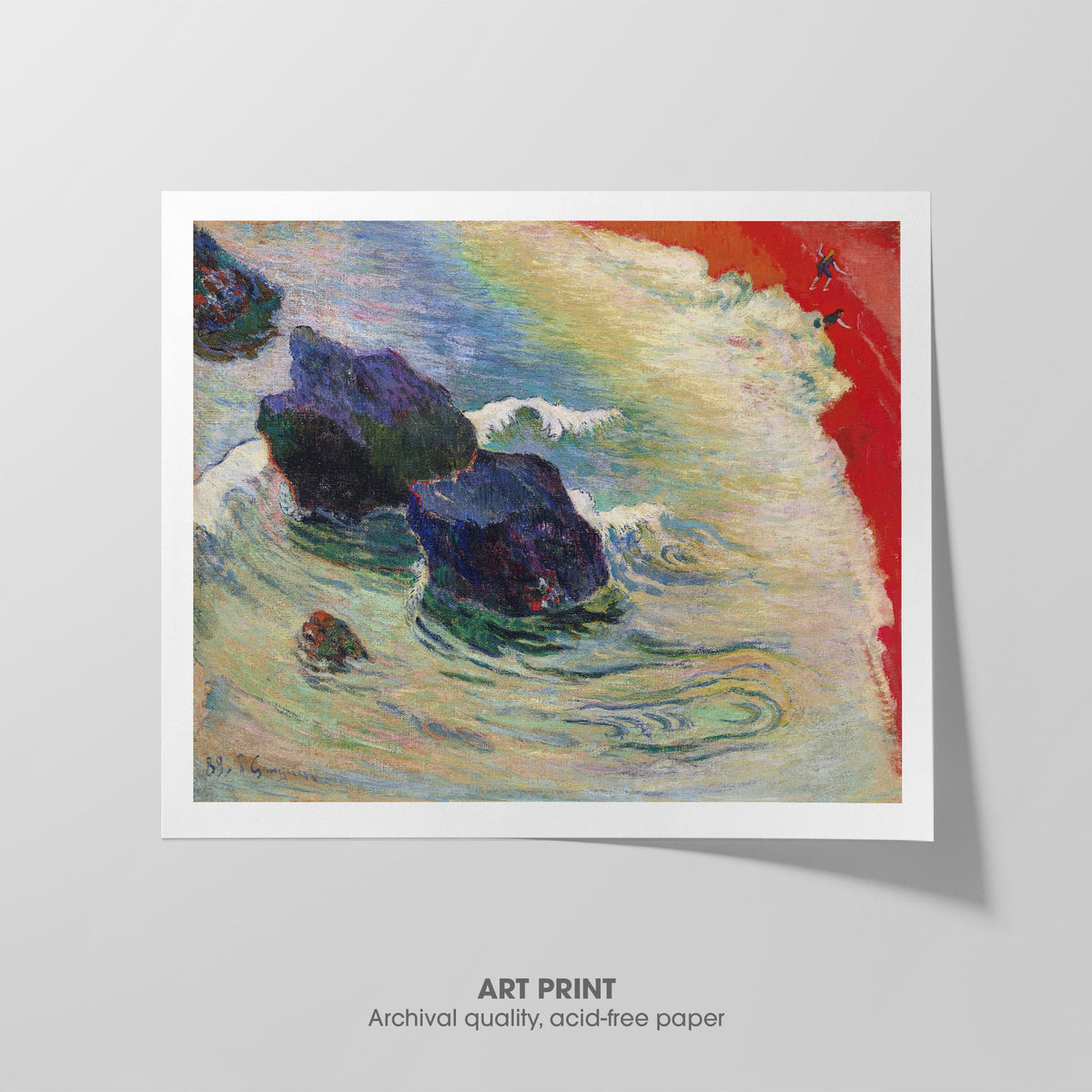 The Wave  Gauguin  Art Print by Without A Frame - Oil Painting canvas print