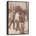 Three Woodcutters Walking 1884 by Vincent van Gogh by Vincent van Gogh - Post-Impressionist canvas print