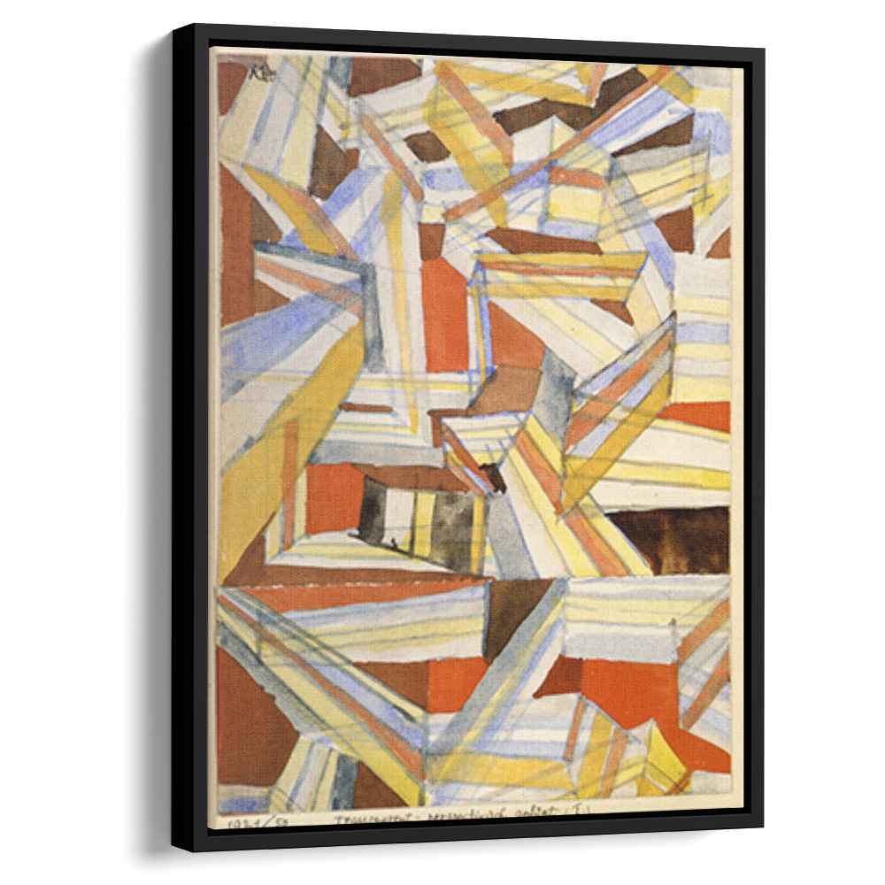 Transparent in perspective Grooved 1921 by Paul Klee by Paul Klee - Abstract canvas print