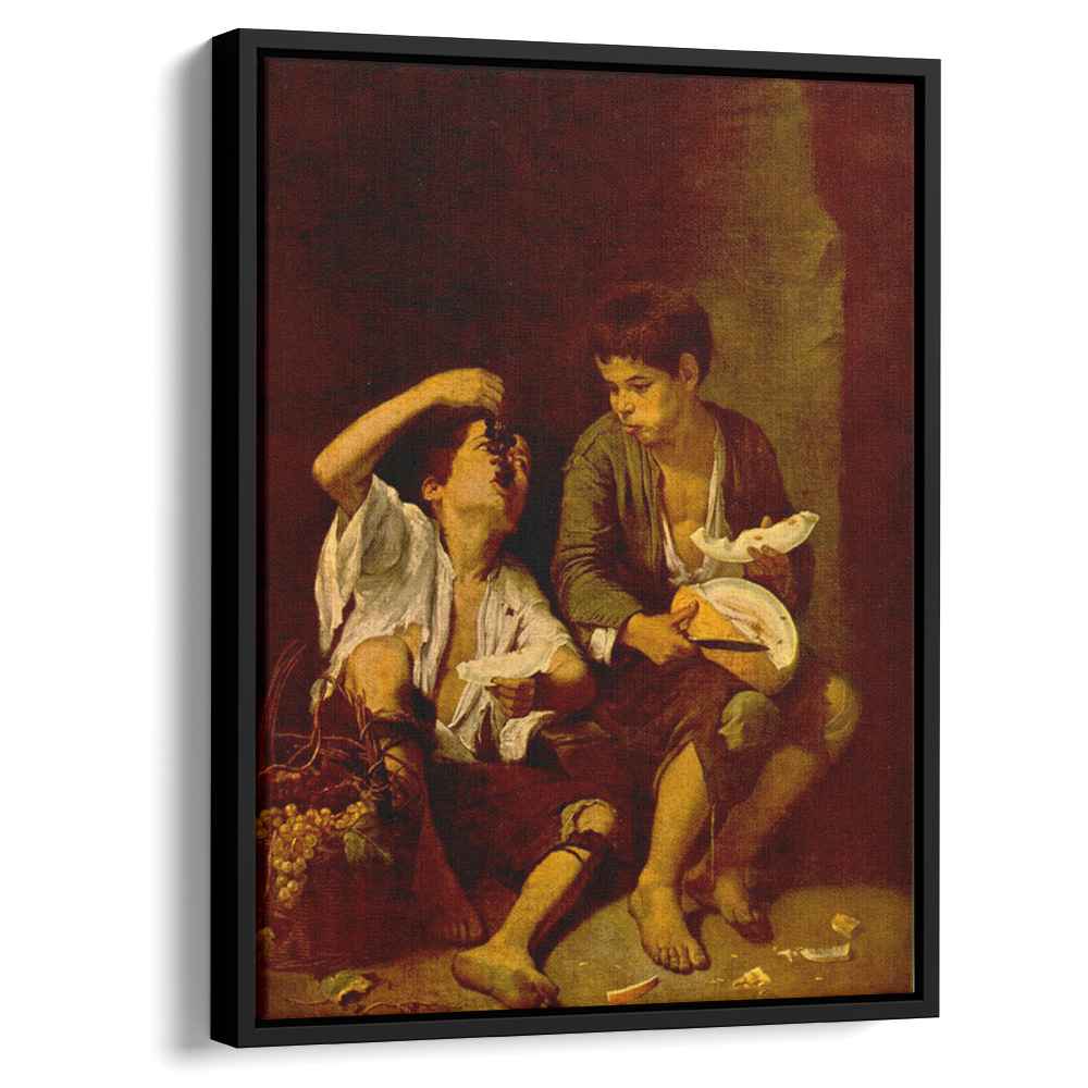 Two Boys Eating a Melon and Grapes 1646 by Bartolome Esteban Murillo by Bartolome Esteban Murillo - Oil Painting canvas print