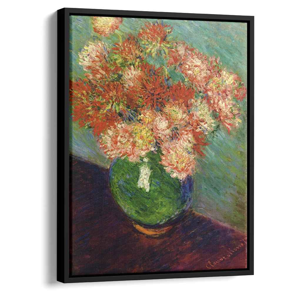 Vase of Chrysanthemums 1883 by Claude Monet by Claude Monet - Impressionist canvas print