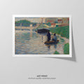 View of the Seine  Seurat  Art Print by Without A Frame - Oil Painting canvas print