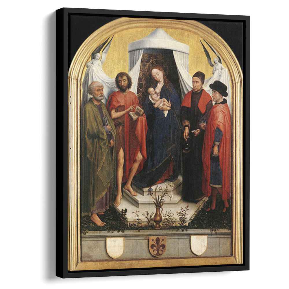 Virgin with the Child and Four Saints 1451 by Rogier van der Weyden by Rogier van der Weyden - Northern Renaissance canvas print