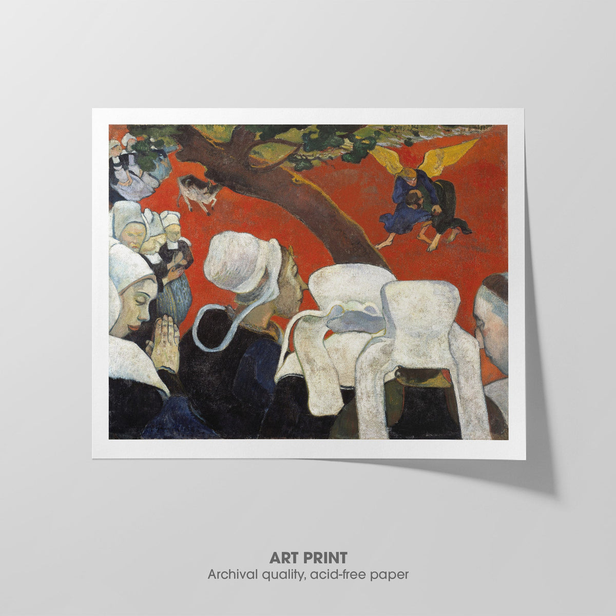 Vision after the Sermon  Gauguin  Art Print by Without A Frame - Oil Painting canvas print