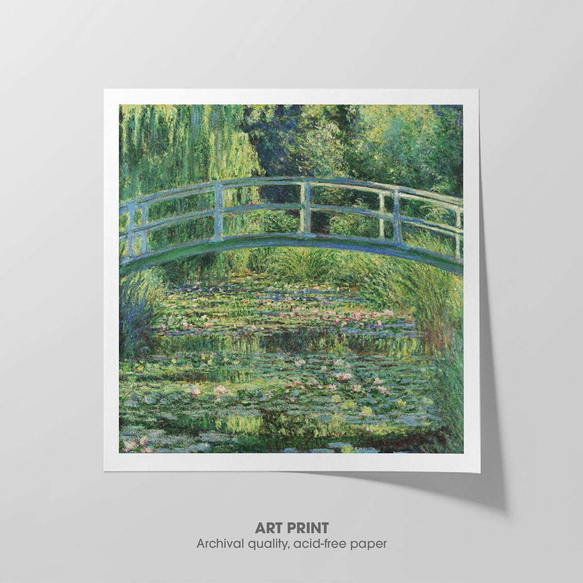 Water Lilies and Japanese Bridge  Monet  Art Print by Without A Frame - Oil Painting canvas print