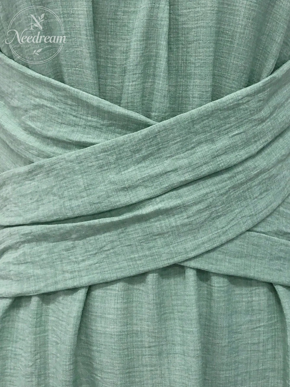 Women's Casual Sage Green Sleeveless Dress