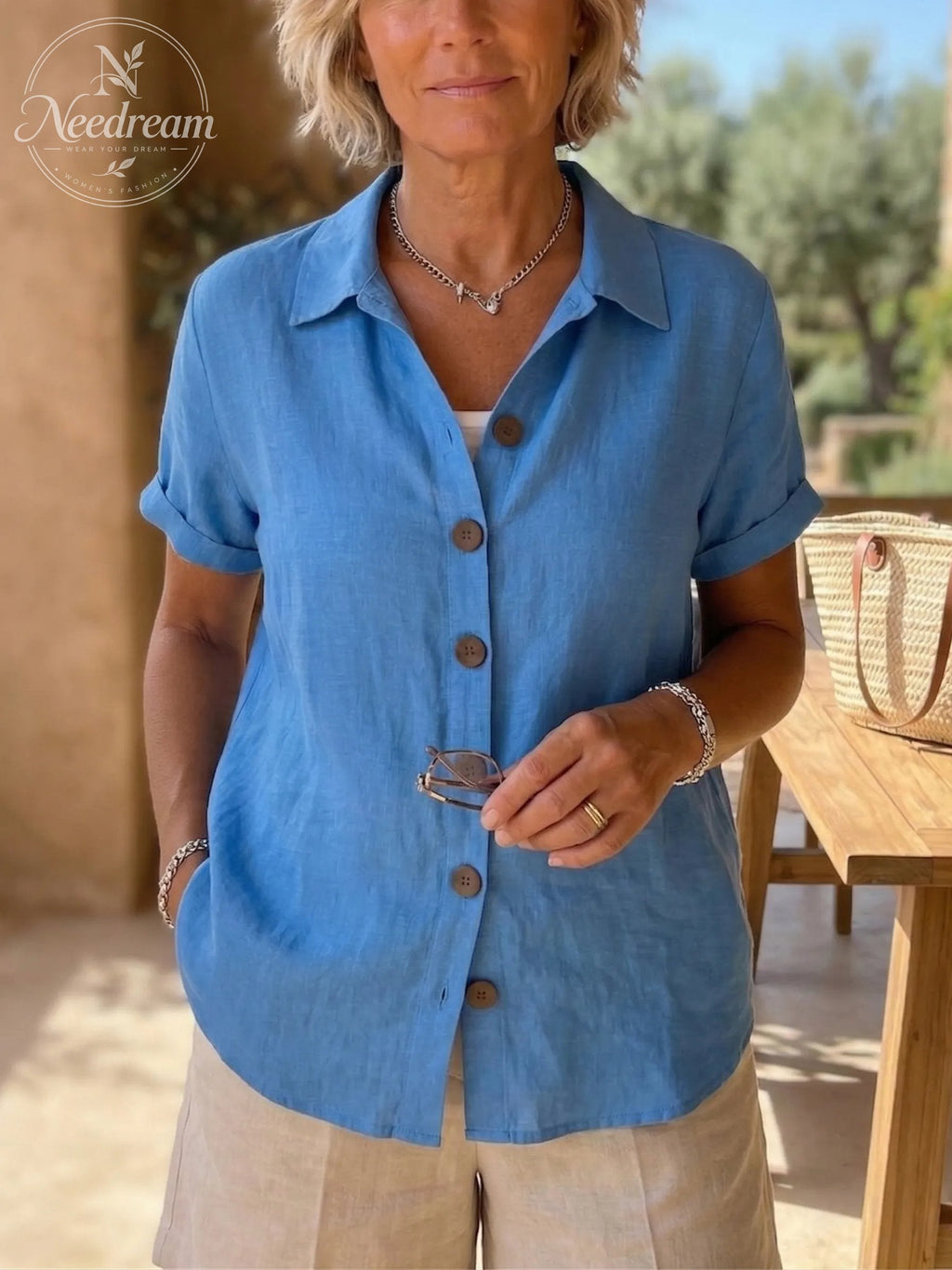 New Arrivals🔥 Women’s Linen Cozy Basic Button-Up Shirt