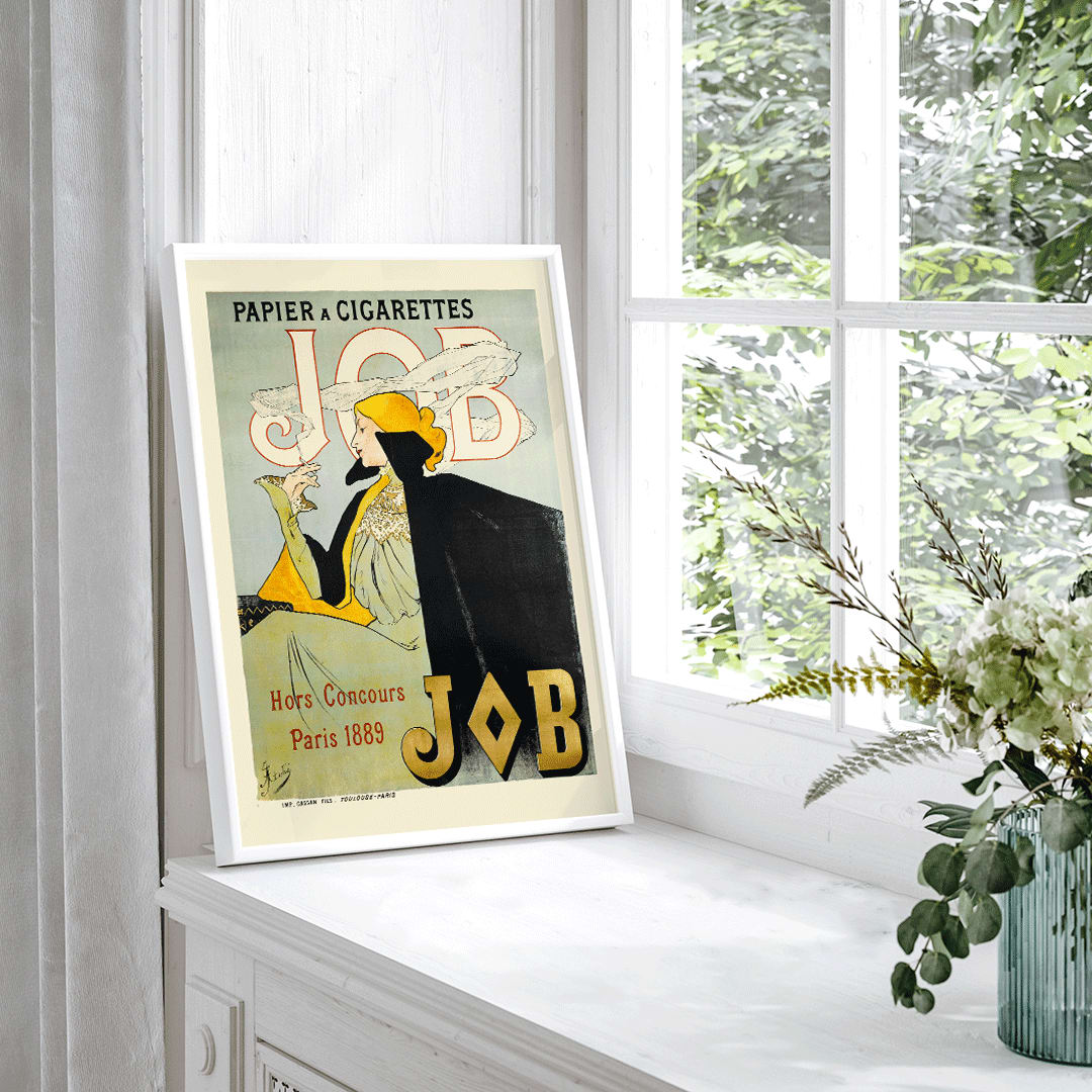 Papier  cigarettes JOB Poster by Moryarty - Oil Painting canvas print
