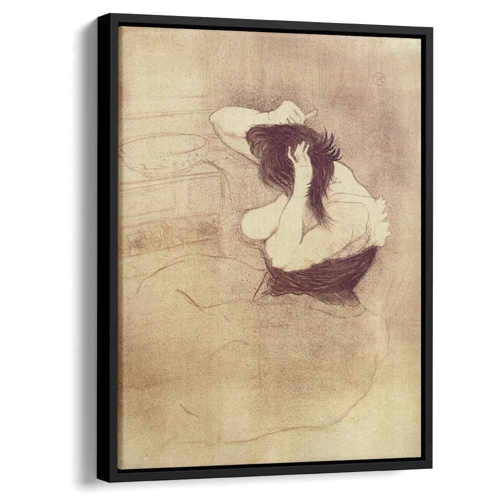 Woman Combing Her Hair 1896 by Henri de Toulouse-Lautrec by Henri de Toulouse-Lautrec - Post-Impressionist canvas print