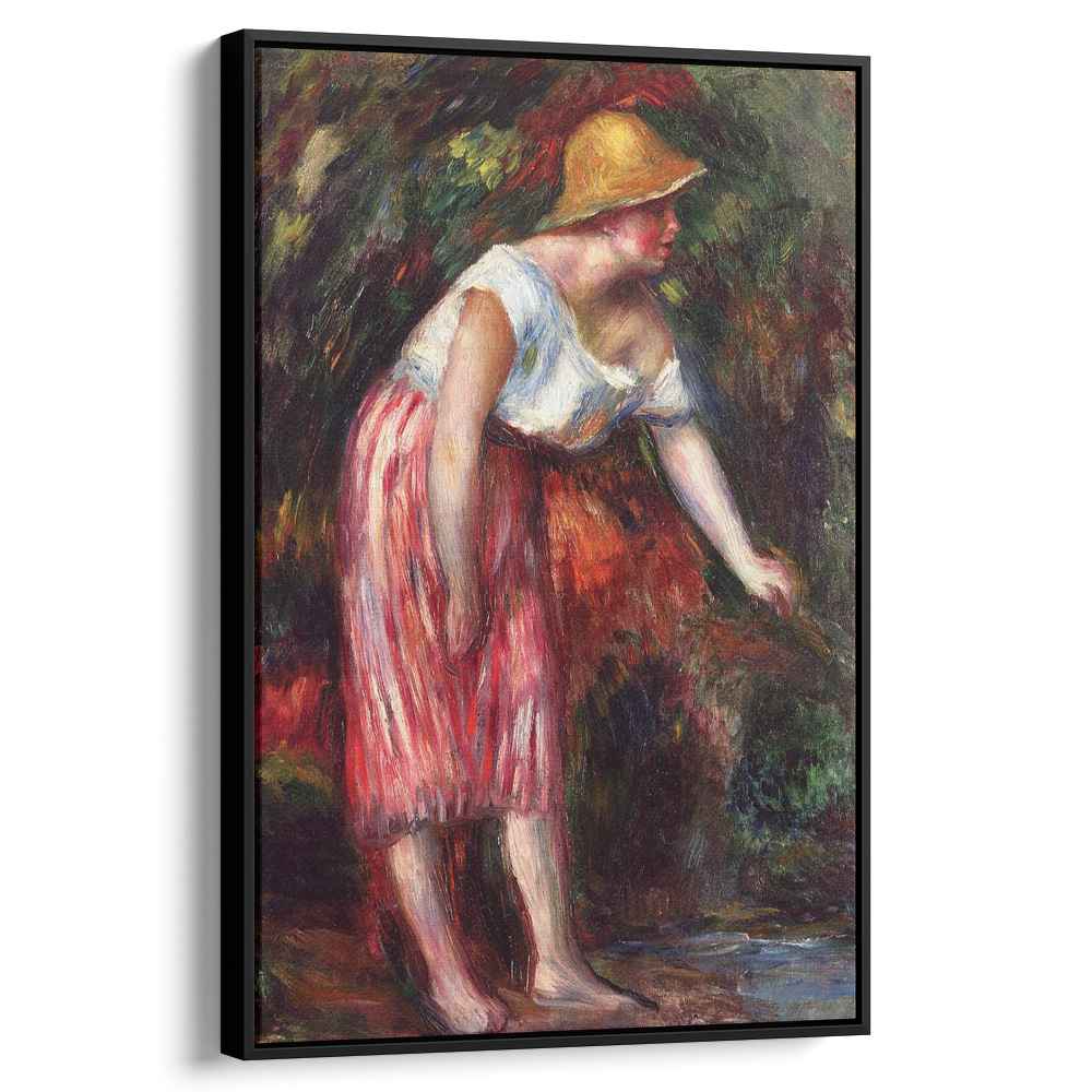 Woman in a Straw Hat by Pierre-Auguste Renoir by Pierre-Auguste Renoir - Impressionist canvas print
