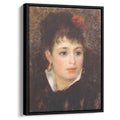 Woman with a rose 1876 by Pierre-Auguste Renoir by Pierre-Auguste Renoir - Impressionist canvas print