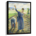 Workers in the Fields 1897 by Camille Pissarro by Camille Pissarro - Impressionist canvas print