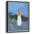 Young woman on the shore 1896 by Edvard Munch by Edvard Munch - Expressionist canvas print