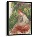 Young Woman, Seated by Pierre-Auguste Renoir by Pierre-Auguste Renoir - Impressionist canvas print